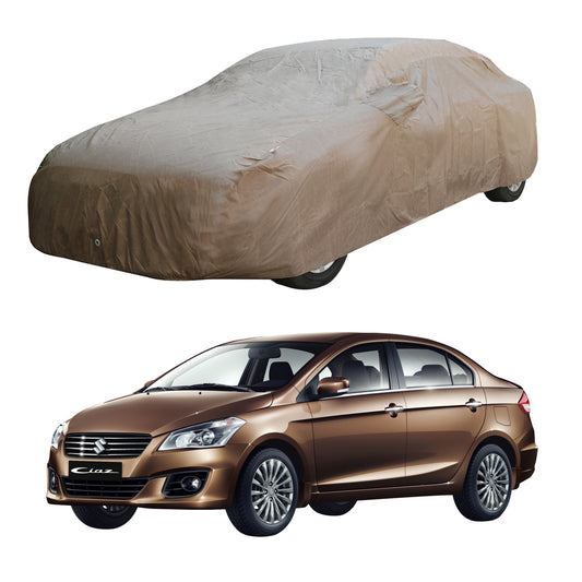 Oshotto Brown 100% Waterproof Car Body Cover with Mirror Pockets For Maruti Suzuki Ciaz