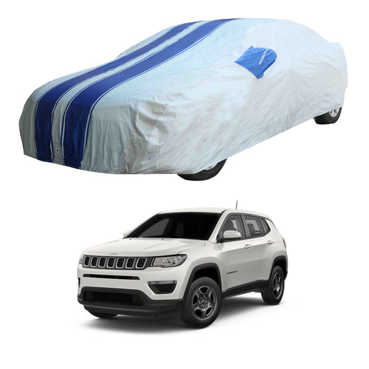 Oshotto 100% Blue dustproof and Water Resistant Car Body Cover with Mirror Pockets For Jeep Compass