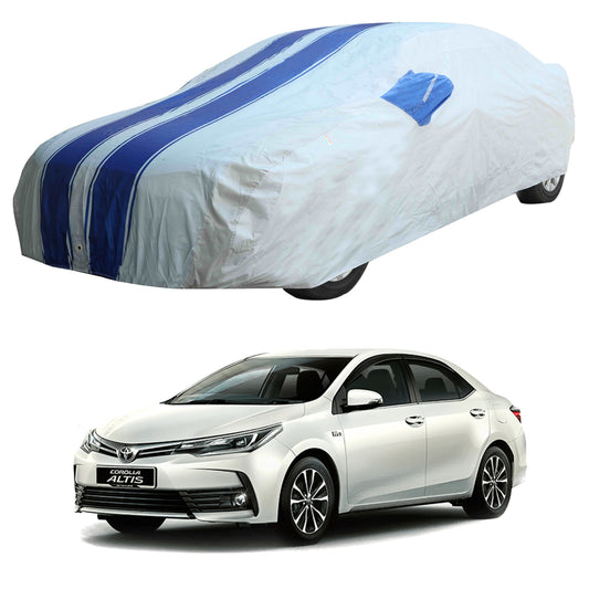 Oshotto 100% Blue dustproof and Water Resistant Car Body Cover with Mirror Pockets For Toyota Corolla Altis