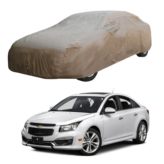 Oshotto Brown 100% Waterproof Car Body Cover with Mirror Pockets For Chevrolet Cruze