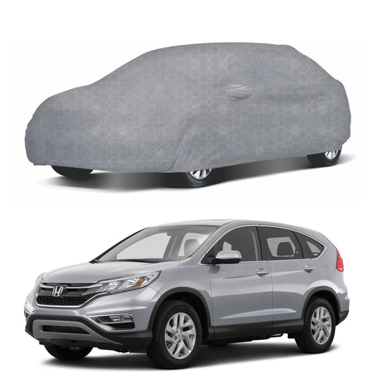 Oshotto 100% Dust Proof, Water Resistant Grey Car Body Cover with Mirror Pocket For Honda CRV