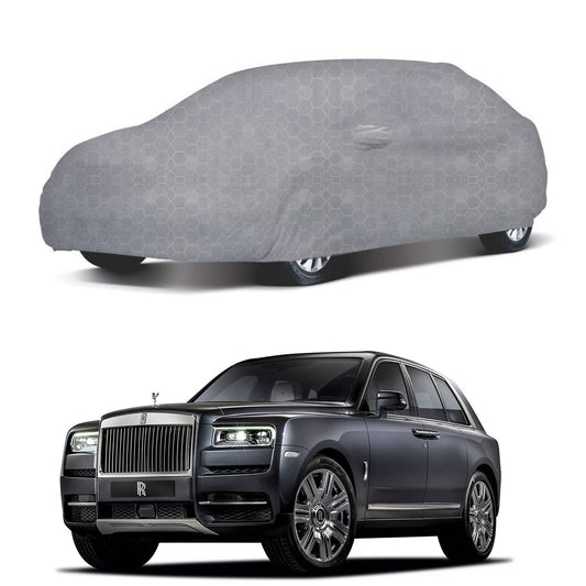 Oshotto 100% Dust Proof, Water Resistant Grey Car Body Cover with Mirror Pocket For Rolls Royce Cullinan