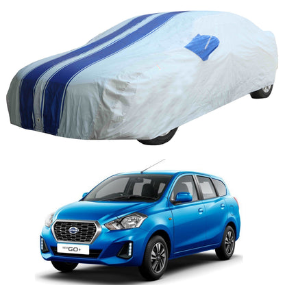 Oshotto 100% Blue dustproof and Water Resistant Car Body Cover with Mirror Pockets For Datsun Go Plus