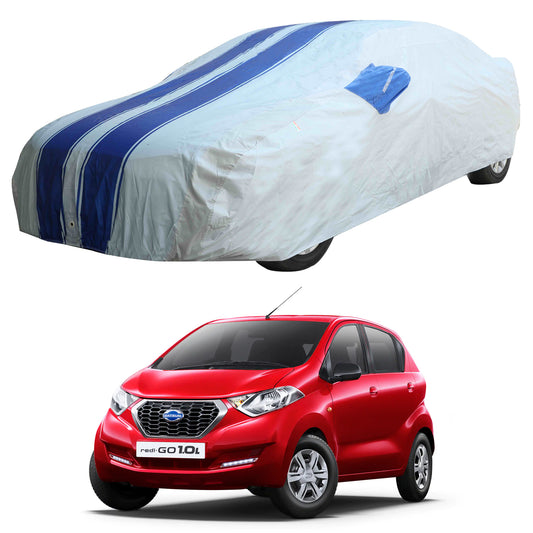 Oshotto 100% Blue dustproof and Water Resistant Car Body Cover with Mirror Pockets For Datsun GO/Redi Go