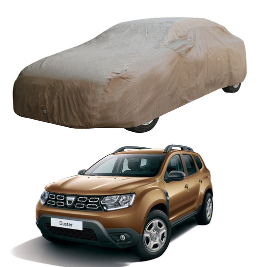 Oshotto Brown 100% Waterproof Car Body Cover with Mirror Pockets For Renault Duster