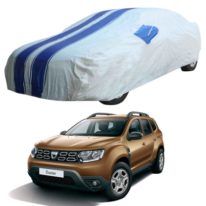 Oshotto 100% Blue dustproof and Water Resistant Car Body Cover with Mirror Pockets For Renault Duster