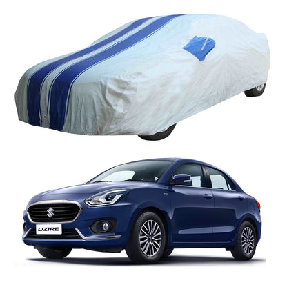 Oshotto 100% Blue dustproof and Water Resistant Car Body Cover with Mirror Pockets For Maruti Suzuki Swift Dzire 2008-2011