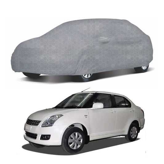 Oshotto 100% Dust Proof, Water Resistant Grey Car Body Cover with Mirror Pocket For Maruti Suzuki Swift Dzire 2008-2011