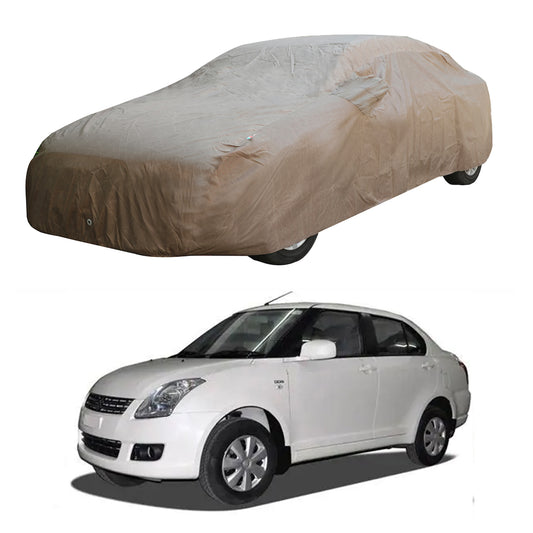 Oshotto Brown 100% Waterproof Car Body Cover with Mirror Pockets For Maruti Suzuki Swift Dzire 2008-2011