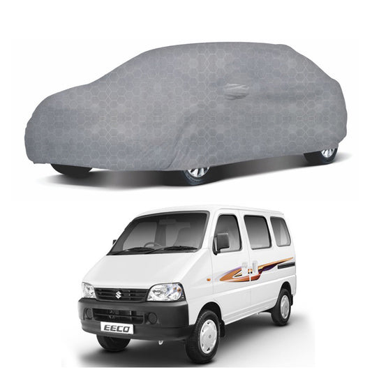 Oshotto 100% Dust Proof, Water Resistant Grey Car Body Cover with Mirror Pocket For Maruti Suzuki Eeco/Versa