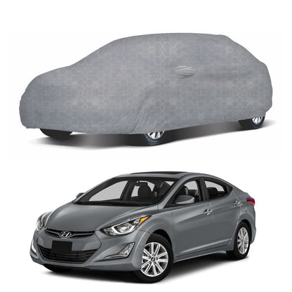 Oshotto 100% Dust Proof, Water Resistant Grey Car Body Cover with Mirror Pocket For Hyundai Elantra