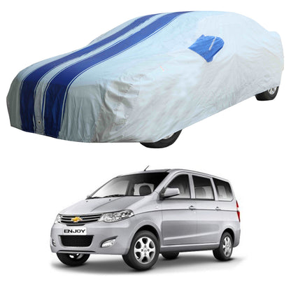 Oshotto 100% Blue dustproof and Water Resistant Car Body Cover with Mirror Pockets For Chevrolet Enjoy