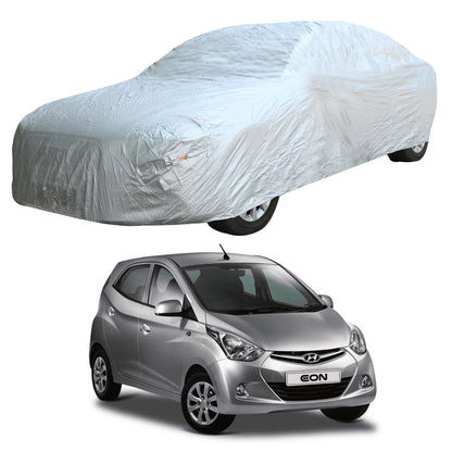 Oshotto Silvertech Car Body Cover (Without Mirror Pocket) For Hyundai Eon - Silver