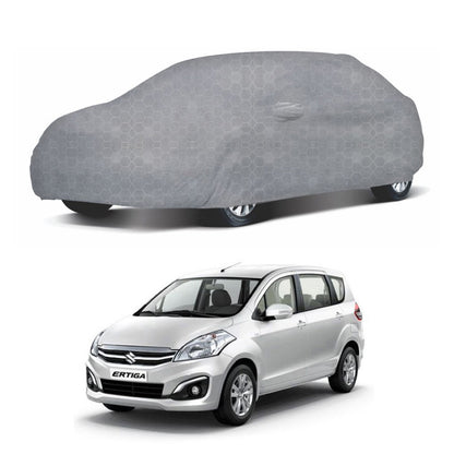 Oshotto 100% Dust Proof, Water Resistant Grey Car Body Cover with Mirror Pocket For Maruti Suzuki Ertiga 2012-2018