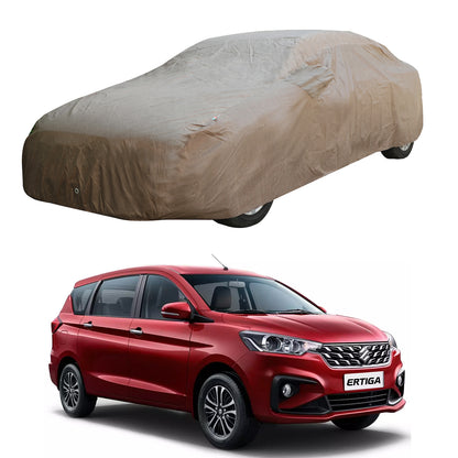 Oshotto Brown 100% Waterproof Car Body Cover with Mirror Pockets For Maruti Suzuki Ertiga 2018-2023