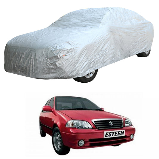 Oshotto Silvertech Car Body Cover (Without Mirror Pocket) For Maruti Suzuki Esteem - Silver