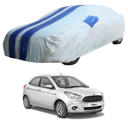 Oshotto 100% Blue dustproof and Water Resistant Car Body Cover with Mirror Pockets For Ford Figo