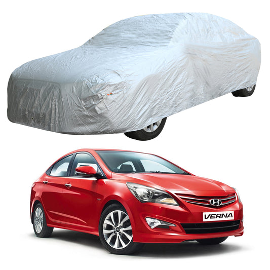 Oshotto Silvertech Car Body Cover (Without Mirror Pocket) For Hyundai Verna Fluidic