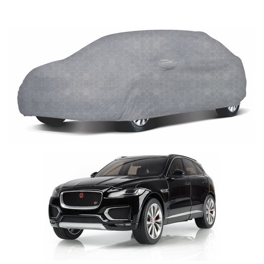 Oshotto 100% Dust Proof, Water Resistant Grey Car Body Cover with Mirror Pocket For Jaguar F-Pace