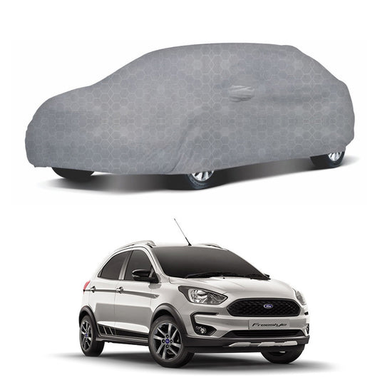 Oshotto 100% Dust Proof, Water Resistant Grey Car Body Cover with Mirror Pocket For Ford Free Style