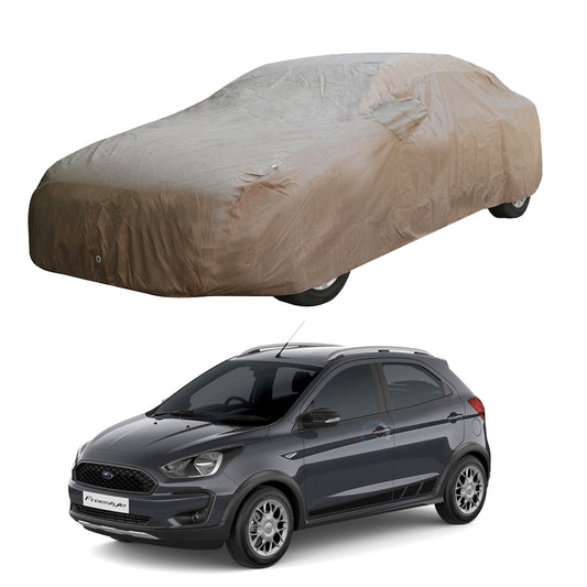 Oshotto Brown 100% Waterproof Car Body Cover with Mirror Pockets For Ford Freestyle