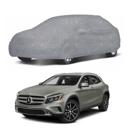 Oshotto 100% Dust Proof, Water Resistant Grey Car Body Cover with Mirror Pocket For Mercedes Benz GLA