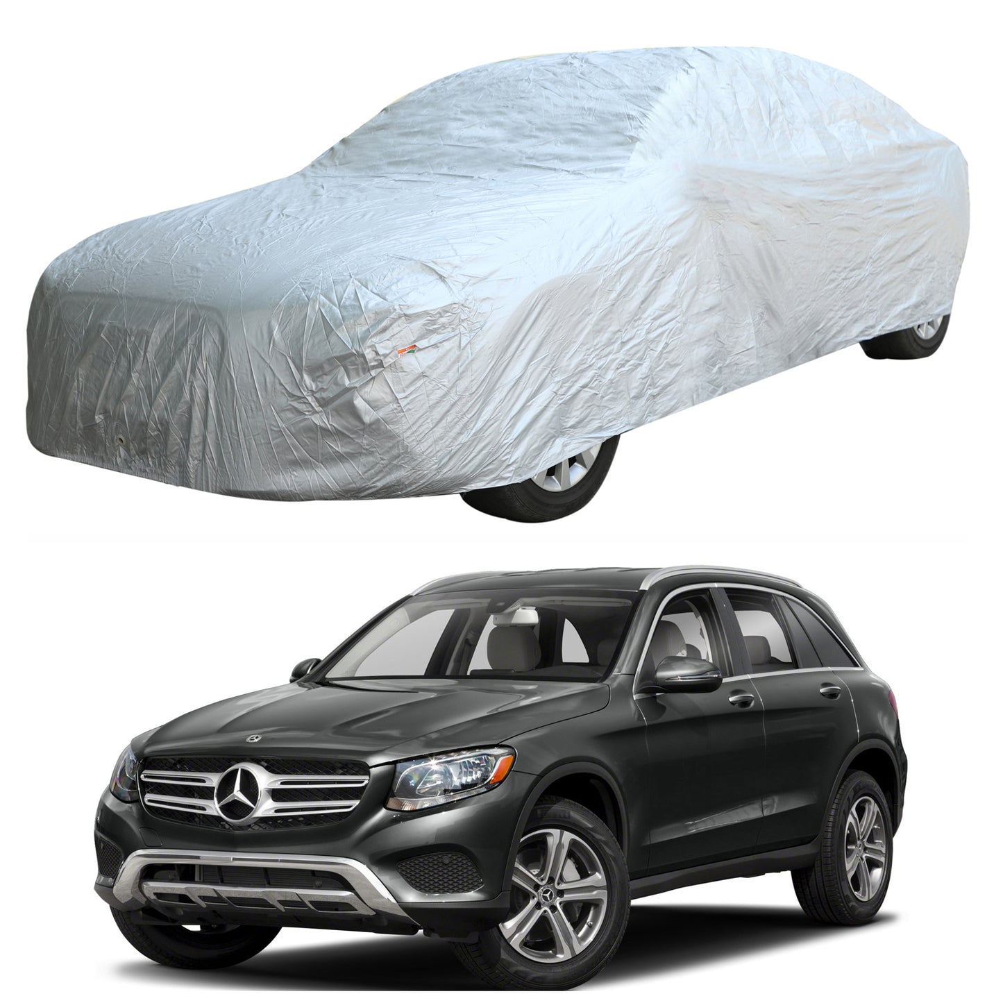 Oshotto Silvertech Car Body Cover (Without Mirror Pocket) For Mercedes Benz GLC