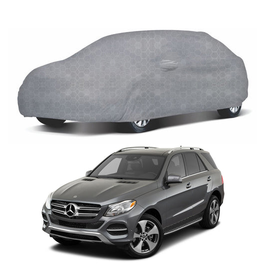 Oshotto 100% Dust Proof, Water Resistant Grey Car Body Cover with Mirror Pocket For Mercedes Benz GLE