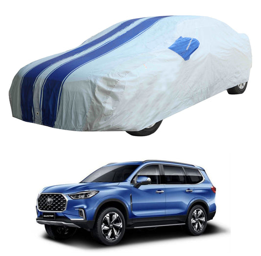 Oshotto 100% Blue dustproof and Water Resistant Car Body Cover with Mirror Pockets For MG Gloster