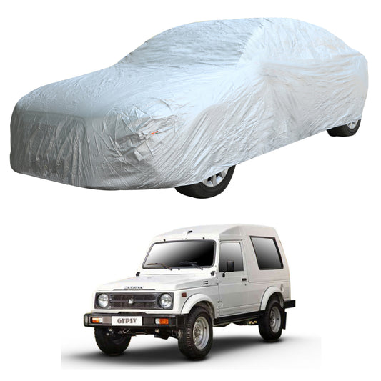 Oshotto Silvertech Car Body Cover (Without Mirror Pocket) For Maruti Suzuki Gypsy