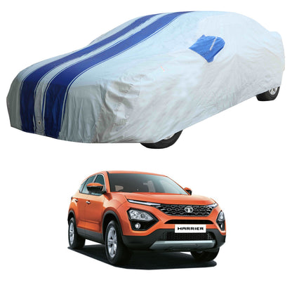 Oshotto 100% Blue dustproof and Water Resistant Car Body Cover with Mirror Pockets For Tata Harrier