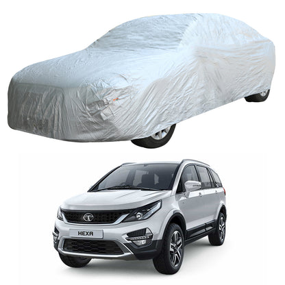 Oshotto Silvertech Car Body Cover (Without Mirror Pocket) For Tata Hexa - Silver