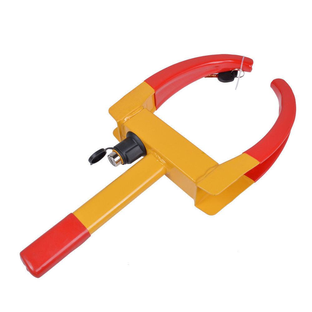 Oshotto Heavy Duty Anti Theft Wheel Tyre Lock Clamp (Red, Yellow)