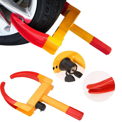 Oshotto Heavy Duty Anti Theft Wheel Tyre Lock Clamp (Red, Yellow)