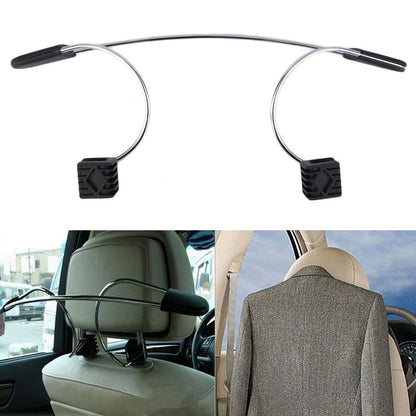 Oshotto Silver Metal CH-02 Car Coat Hanger Auto Seat Headrest Clothes Jackets Suits Holder Compatible with All Car
