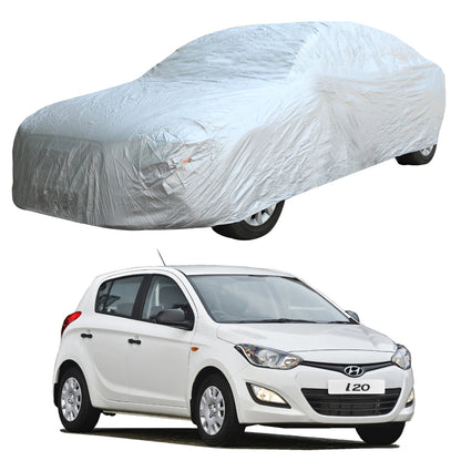 Oshotto Silvertech Car Body Cover (Without Mirror Pocket) For Hyundai i20 (2008-2012) - Silver