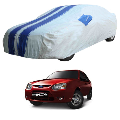 Oshotto 100% Blue dustproof and Water Resistant Car Body Cover with Mirror Pockets For Ford Ikon