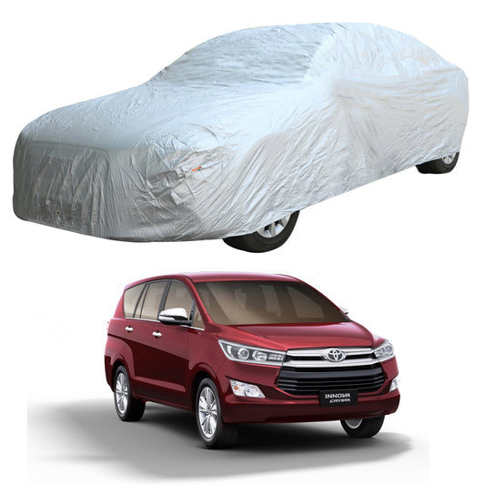 Oshotto Silvertech Car Body Cover (Without Mirror Pocket) For Toyota Innova Crysta - Silver