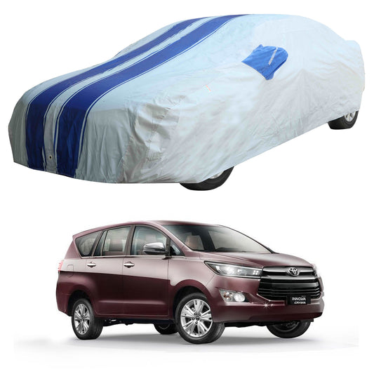 Oshotto 100% Blue dustproof and Water Resistant Car Body Cover with Mirror Pockets For Toyota Innova