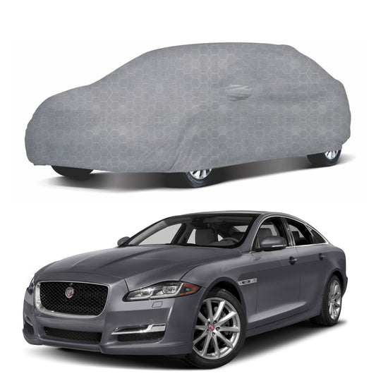 Oshotto 100% Dust Proof, Water Resistant Grey Car Body Cover with Mirror Pocket For Jaguar XJ