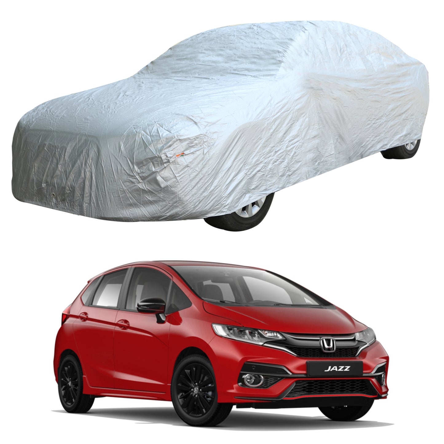 Oshotto Silvertech Car Body Cover (Without Mirror Pocket) For Honda Jazz