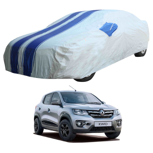 Oshotto 100% Blue dustproof and Water Resistant Car Body Cover with Mirror Pockets For Renault Kwid