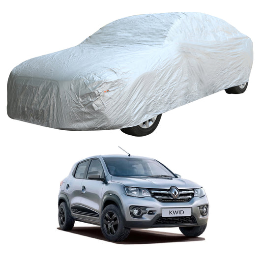 Oshotto Silvertech Car Body Cover (Without Mirror Pocket) For Renault Kwid - Silver