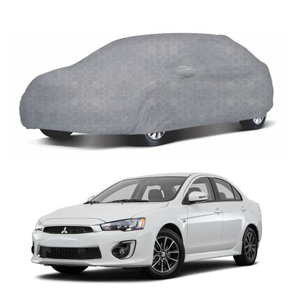 Oshotto 100% Dust Proof, Water Resistant Grey Car Body Cover with Mirror Pocket For Mitsubishi Lancer/Cedia