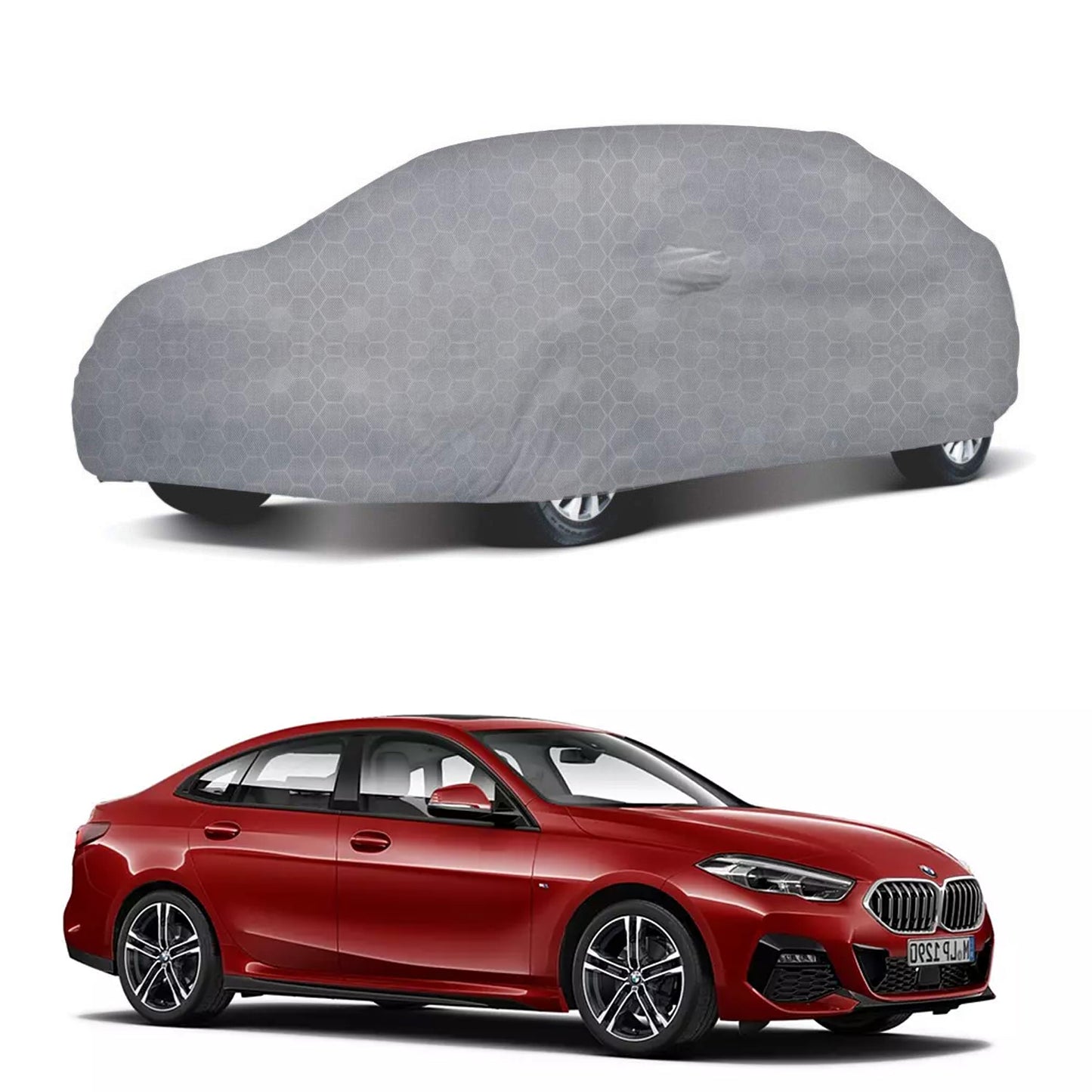 Oshotto 100% Dust Proof, Water Resistant Grey Car Body Cover with Mirror Pocket For BMW 2 Series