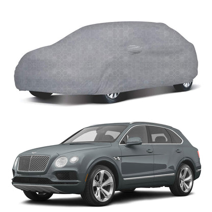 Oshotto 100% Dust Proof, Water Resistant Grey Car Body Cover with Mirror Pocket For Bentley Bentayga