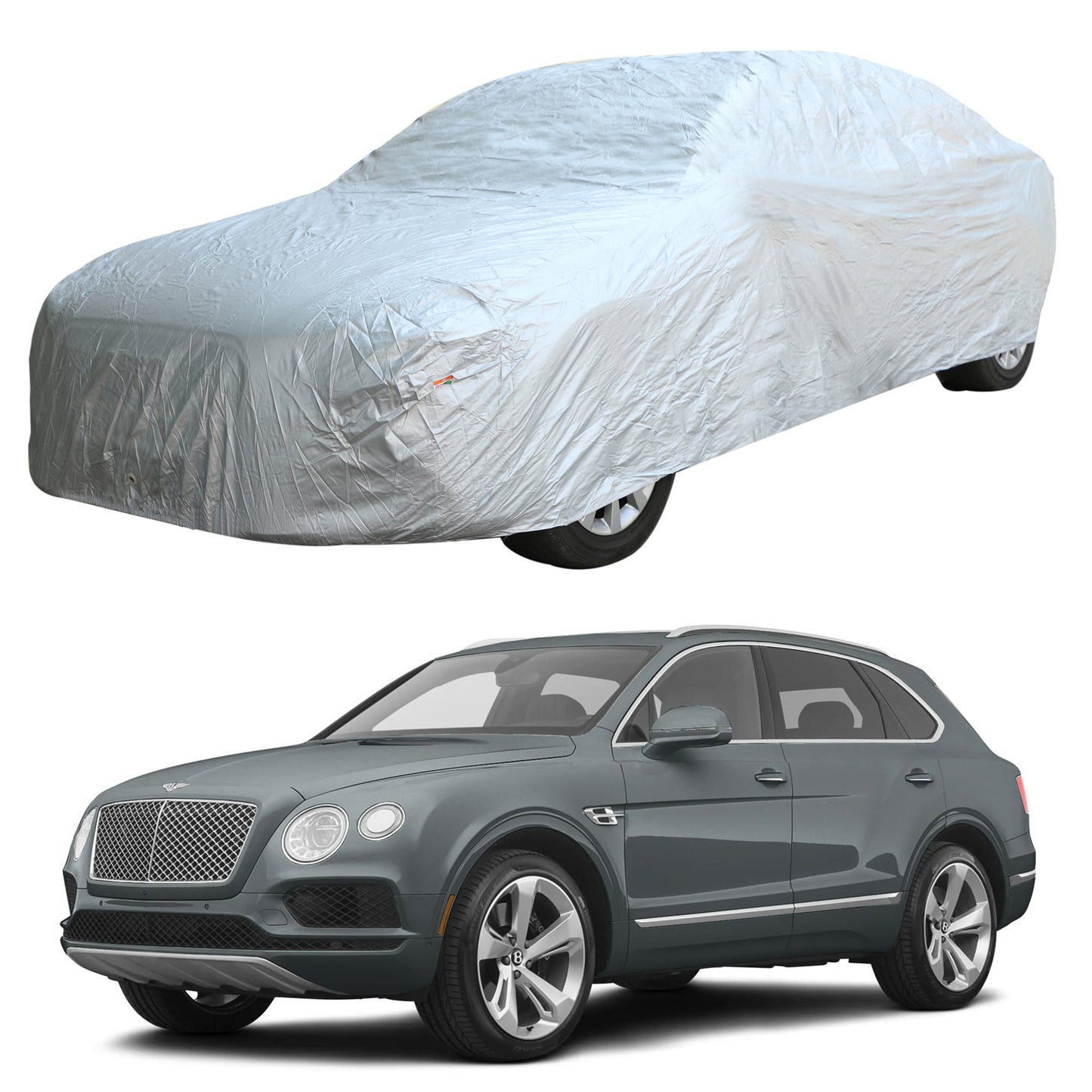 Oshotto Silvertech Car Body Cover (Without Mirror Pocket) For Bentley Bentayga - Silver