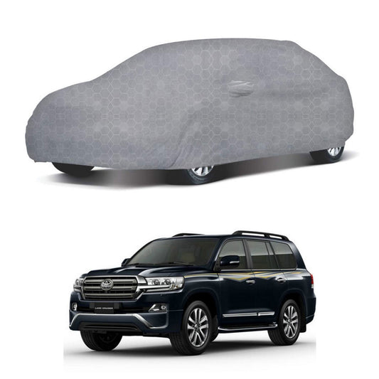 Oshotto 100% Dust Proof, Water Resistant Grey Car Body Cover with Mirror Pocket For Toyota Land Cruiser 200