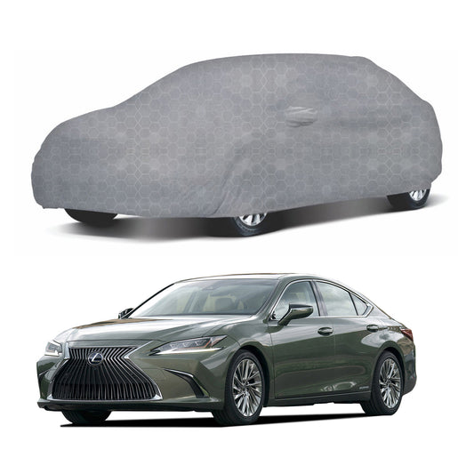 Oshotto 100% Dust Proof, Water Resistant Grey Car Body Cover with Mirror Pocket For Lexus ES