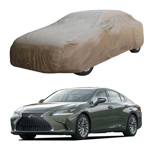 Oshotto Brown 100% Waterproof Car Body Cover with Mirror Pockets For Lexus ES